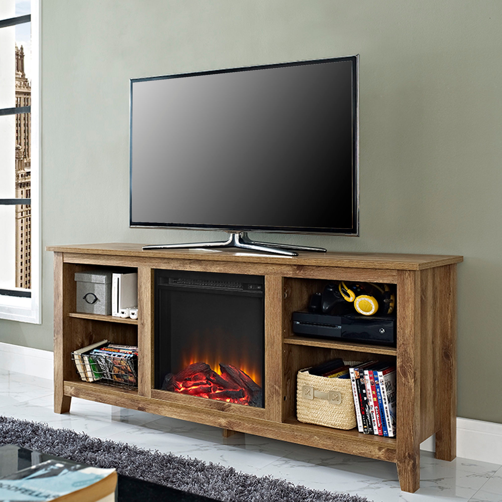 58 tv stand 32 inch ft myers 58 tv stand with fireplace insert wedw58fp18bw from walter e smithe 58 tv stand 32 inch ft myers 58 tv stand with fireplace insert wedw58fp18bw from walter e smithe